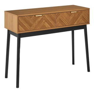 Console en bois FELIX - Marron et noir