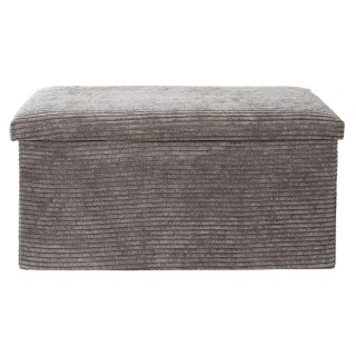 Banc de rangement pliable effet côtelé DRAMMEN - Taupe