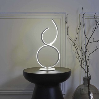 Lampe led design à poser - Hauteur 36 cm - Blanc