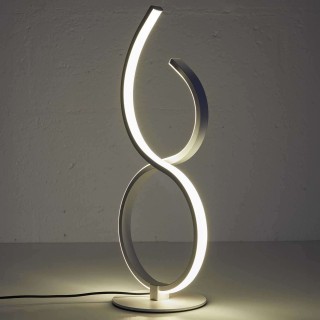 Lampe led design à poser - Hauteur 36 cm - Blanc