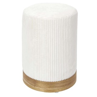 Pouf en tissu côtelé DRAMMEN - Beige