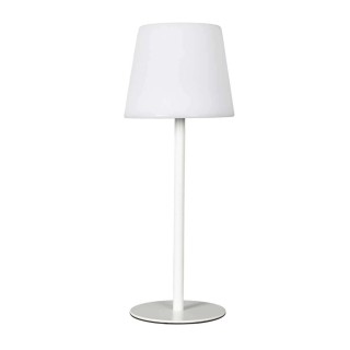 Lampe d'extérieur rechargeable - Hauteur 40 cm - Blanc