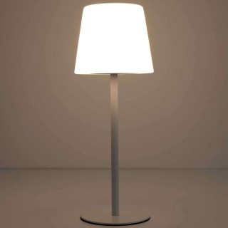 Lampe d'extérieur rechargeable - Hauteur 40 cm - Blanc