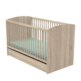 Lit bébé évolutif Access Bois - Sauthon - 70 x 140 cm - Marron