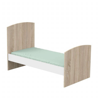 Lit bébé évolutif Access Bois - Sauthon - 70 x 140 cm - Blanc et marron