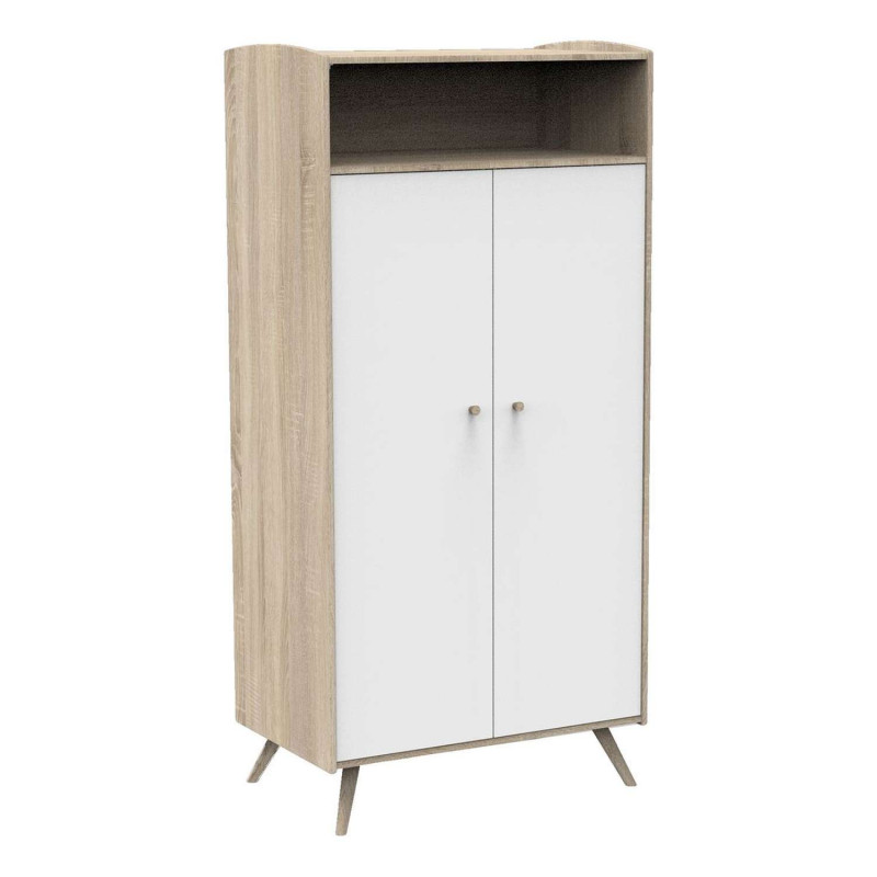 Armoire Access Bois - Sauthon - Blanc et marron