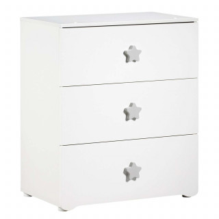 Commode 3 tiroirs Basic avec dispositif à langer - Sauthon - Gris