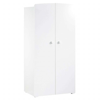 Armoire Basic avec boutons boules - Sauthon - Blanc