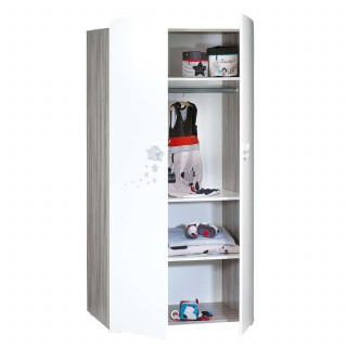 Armoire Nao - Sauthon - Blanc et gris