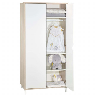 Armoire Scandi - Sauthon - Blanc et naturel