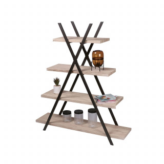 Etagère pyramide industrielle Dock - L. 120 x H. 138 cm - Noir