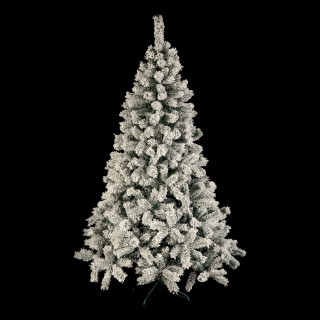 Sapin de Noël artificiel effet enneigé WINDY PEAK - H. 180 cm - Blanc