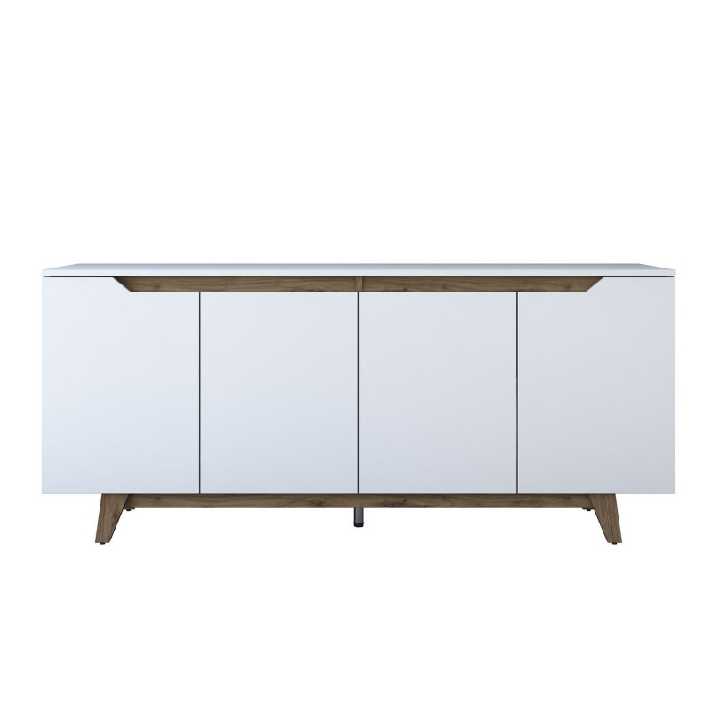 Buffet 4 portes en bois LUCAS - Blanc Buffet 4 portes en bois LUCAS - Blanc