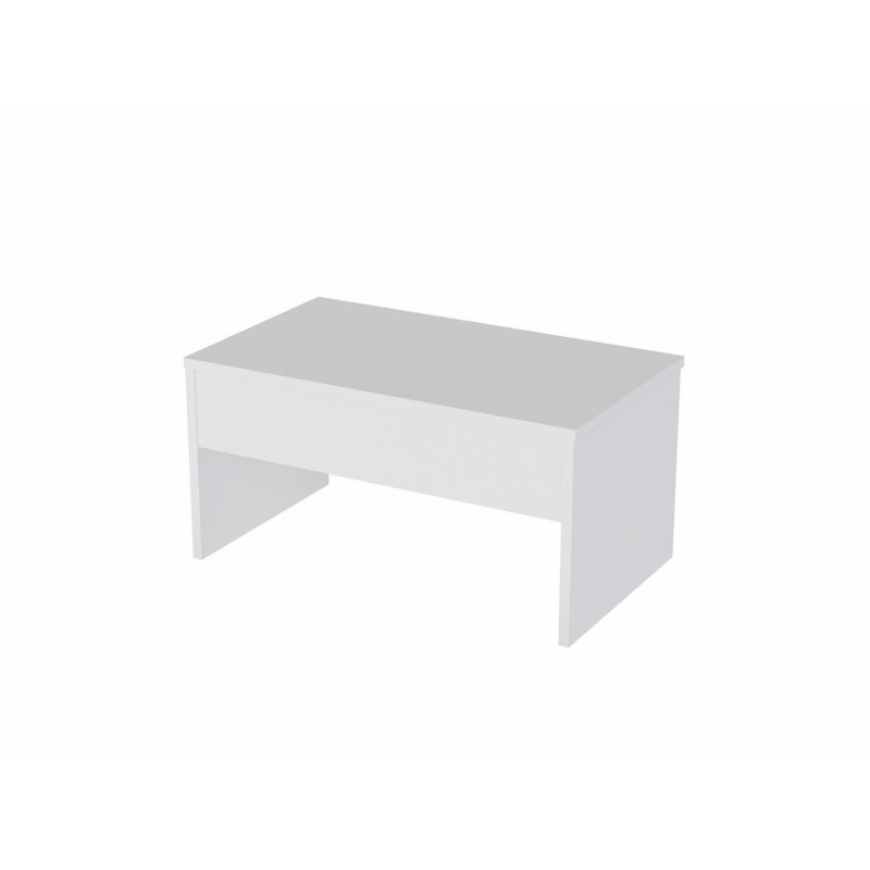 Table basse relevable en bois - Blanc Table basse relevable en bois - Blanc