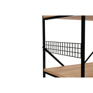 Etagère métal et bois pour cuisine - Marron et noir