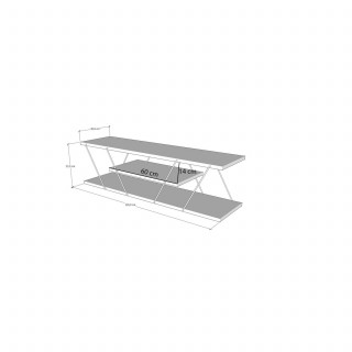 Meuble TV effet travertin CANAZ - Beige