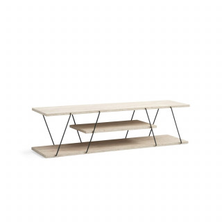 Meuble TV effet travertin CANAZ - Beige