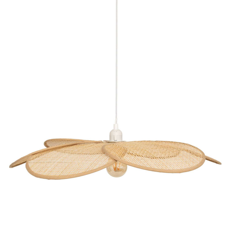 Suspension en bois et acier PETALES - Diam 62 cm - Beige