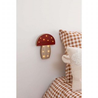 Lampe à suspendre CHAMPIGNON - H. 23 cm - Rouge et beige