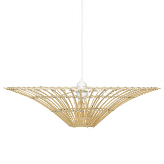 Suspension réversible en bambou - Diam 56 cm - Beige