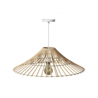 Suspension réversible en bambou - Diam 56 cm - Beige