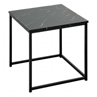 Duo de tables d'appoint effet marbre - Noir