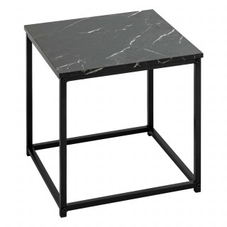 Duo de tables d'appoint effet marbre - Noir