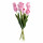 Bouquet de tulipes artificielles - H. 48 cm - Rose