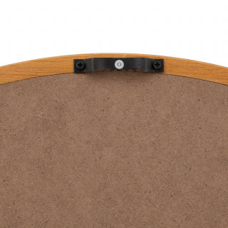 Miroir rond en bois - Diam 55 cm - Marron