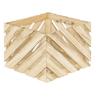 Ensemble de 2 caisses en bois - Beige