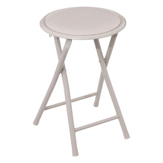 Tabouret d'appoint pliable en PVC - Beige