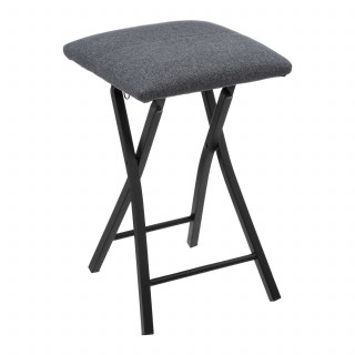 Tabouret d'appoint pliable confort - Gris