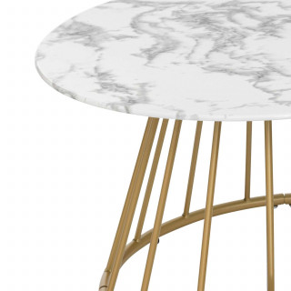 Table basse effet marbre RAYO - Blanc