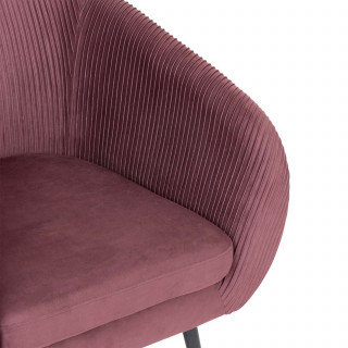 Fauteuil en velours SOLARO - Prune