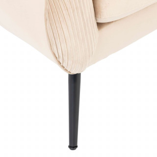 Fauteuil en velours SOLARO - Beige