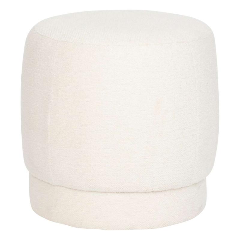 Pouf en bouclette AMEA - Blanc