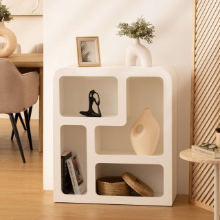 Etagère de rangement 4 niches SOLEYA - Blanc