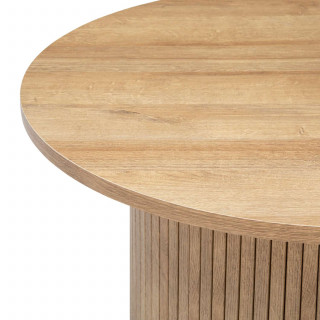 Table à café en bois COLVA - Diam 70 cm - Marron