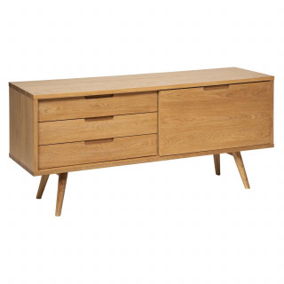 Buffet 1 porte et 3 tiroirs en bois DIGHA - Beige