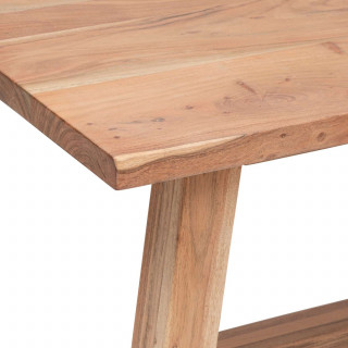 Table à manger en bois pour 6 personnes JILING - Marron