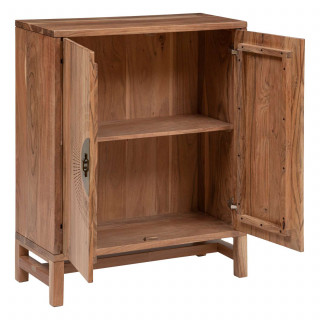 Buffet haut 2 portes en bois JILING - Marron