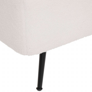 Banc de rangement en velours AURORA - Blanc