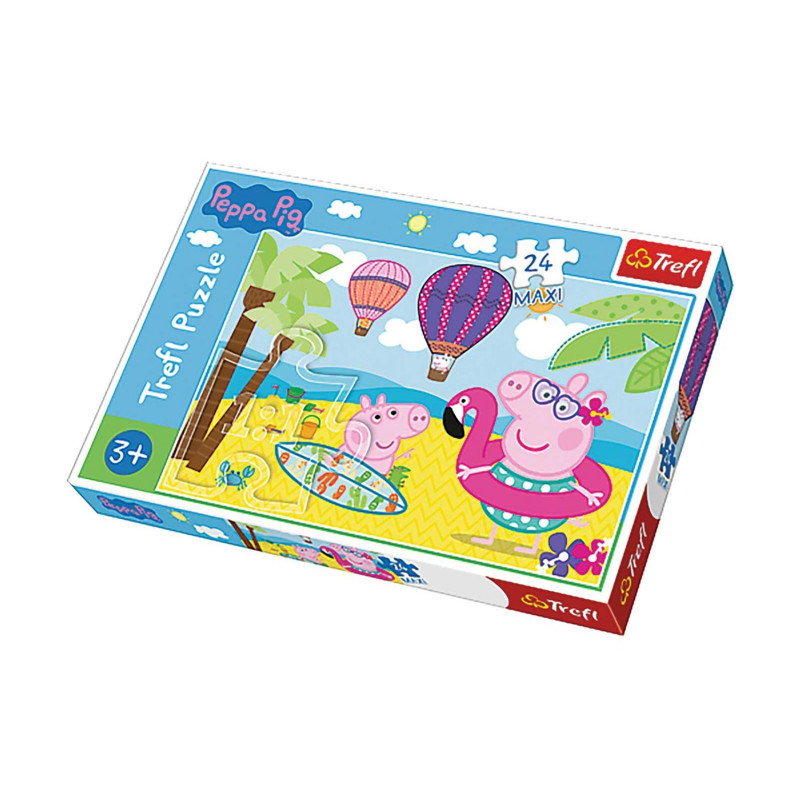 Puzzle les vacances de Peppa Pig - + 3 ans - 24 pièces Maxi