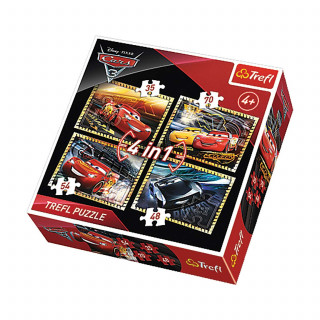 4 Puzzles Cars - + 4 ans - 35/48/54/70 pièces