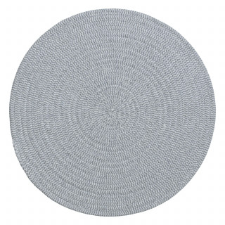 Lot de 6 sets de table rond en coton Alana - Diam. 38 cm - Gris