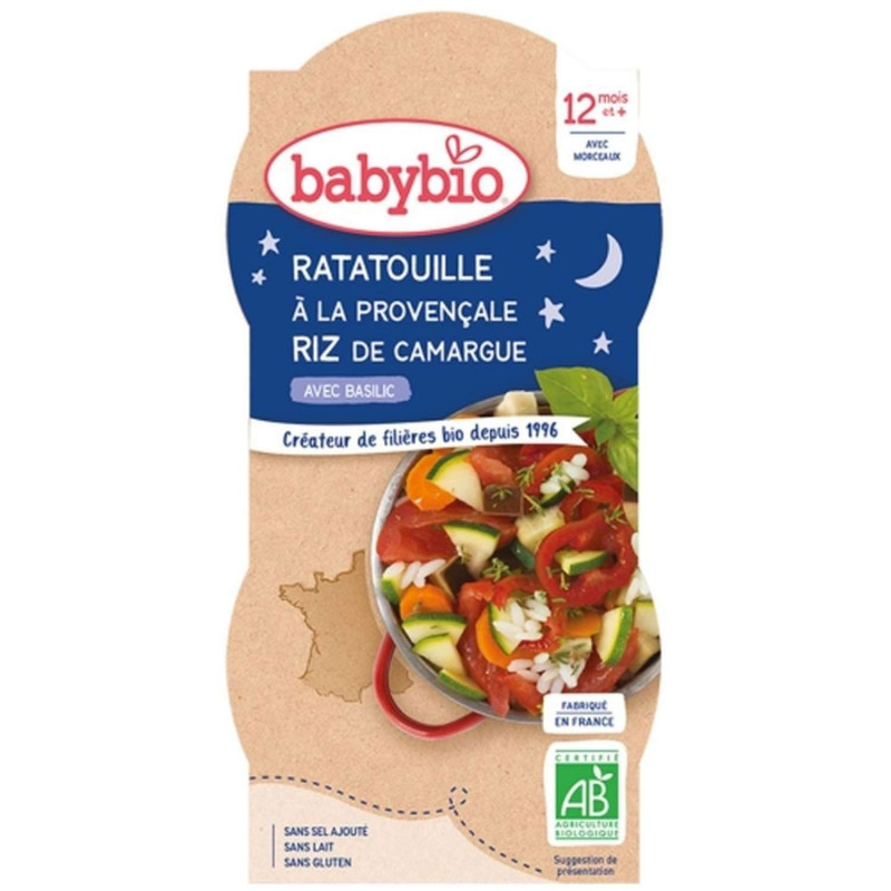 Bol ratatouille et riz BIO - 2x200g - Pack 400g