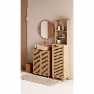 Meuble sous lavabo en bambou Sicela - 60 x H. 80 cm - Marron