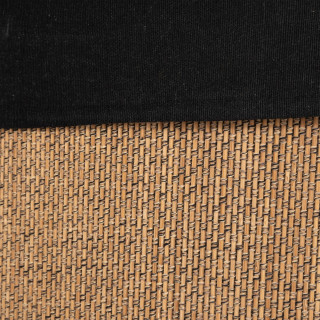 Panier à linge d'angle 48L bambou et tissu - Noir