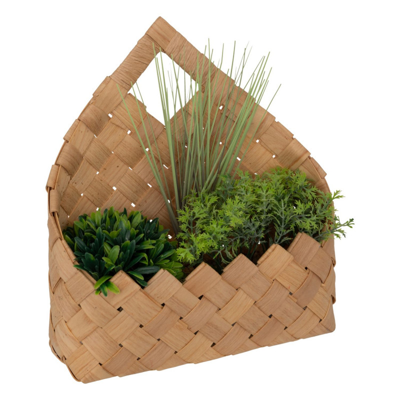 Plante artificielle suspendue avec panier en fibre de bambou JIKA Plante artificielle suspendue avec panier en fibre de bambou JIKA