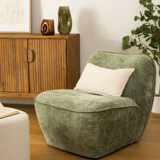Chauffeuse en tissu chenille MINARI - Vert